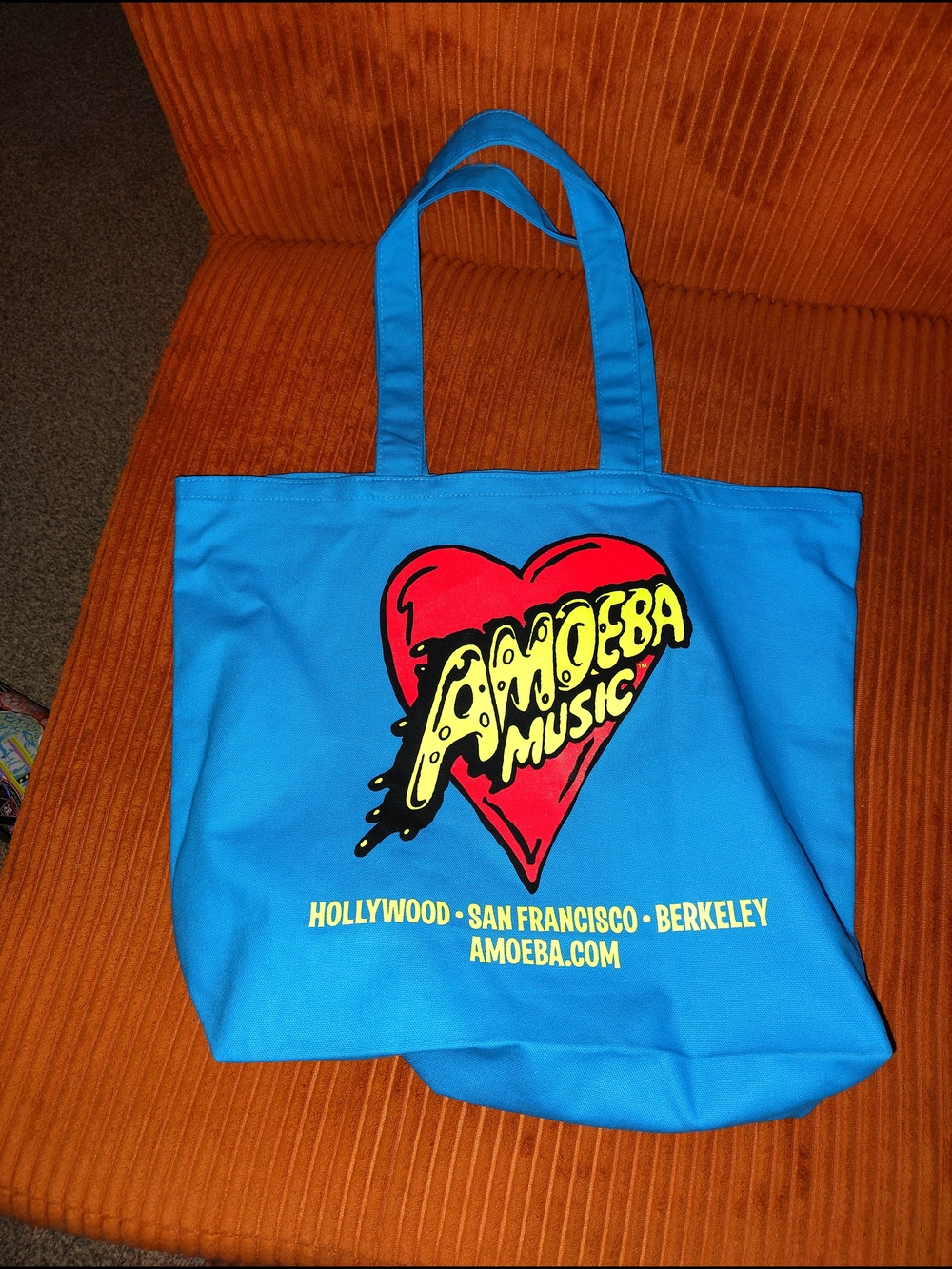 Amoeba Brand New Blue Logo Tote Bag